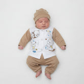 Baby Born Love Bear 3-Piece Set (Shirt + Pants + Cap) Newborn
