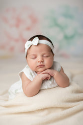 Kidzo Baby Girl Frock with Headband – Brown Floral Print
