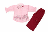 Baby Girl Embroidered 2 Piece Shirt & Trouser Set – 1 to 5 Years