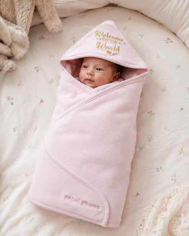 Mini Mono Baby Wrapping Sheet – Light Pink