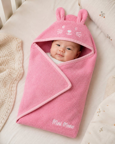 Mini Mono Baby Wrapping Sheet – Pink