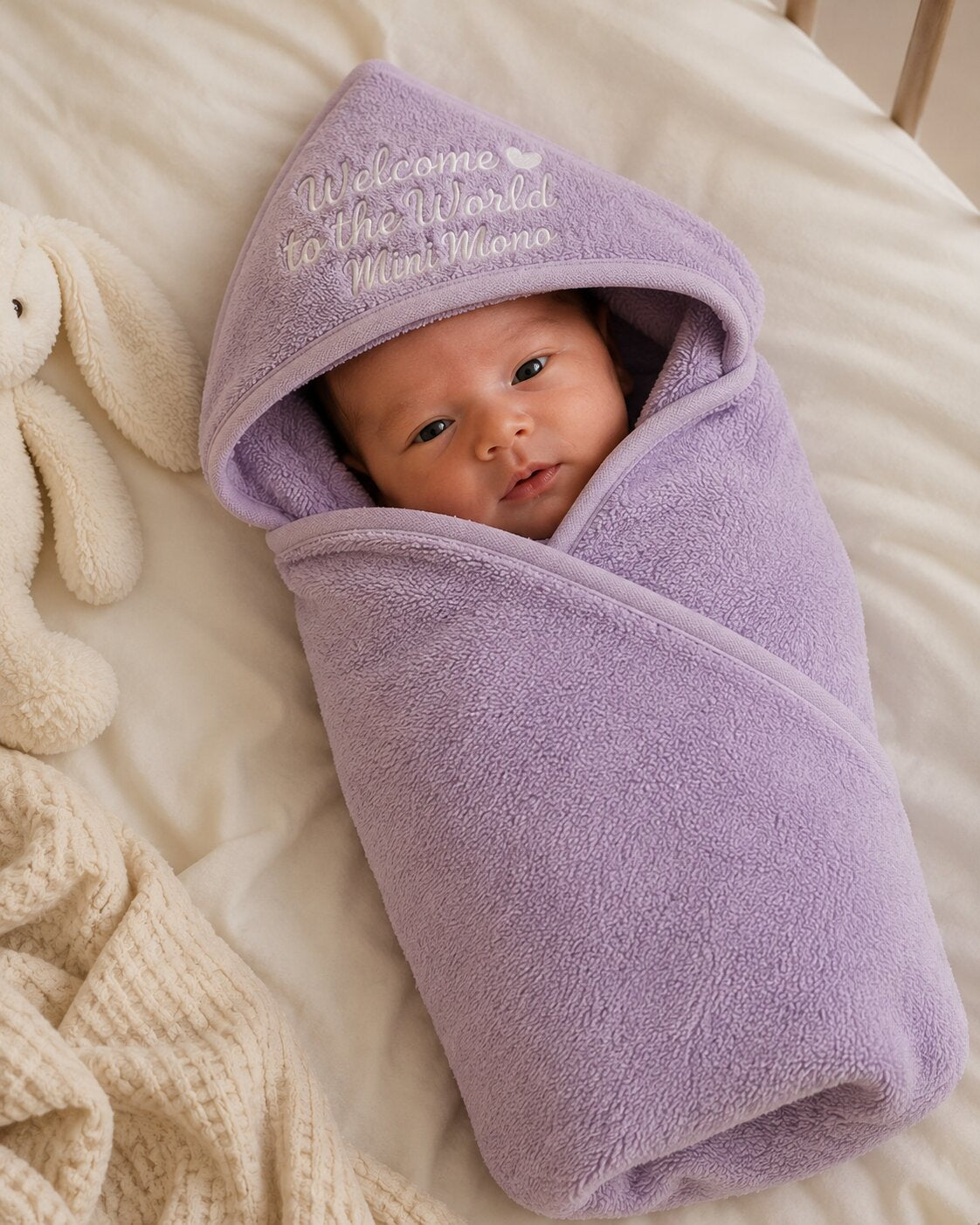 Mini Mono Baby Wrapping Sheet – Lavender