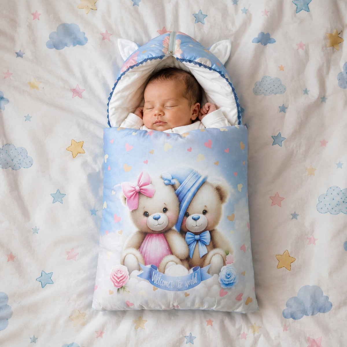 Baby Sleeping Bag - Teddy Bear Print
