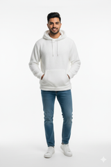White Sherpa Fleece Hoodie