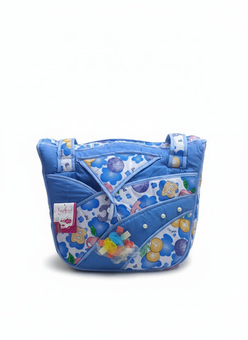 Blue Floral Baby Tote Bag