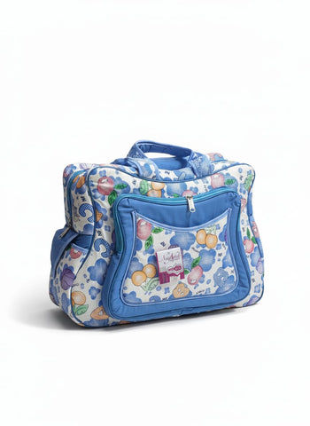 Blue Printed Baby Diaper Travel Bag