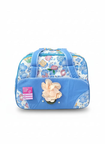 Pink Floral Baby Diaper Tote Bag
