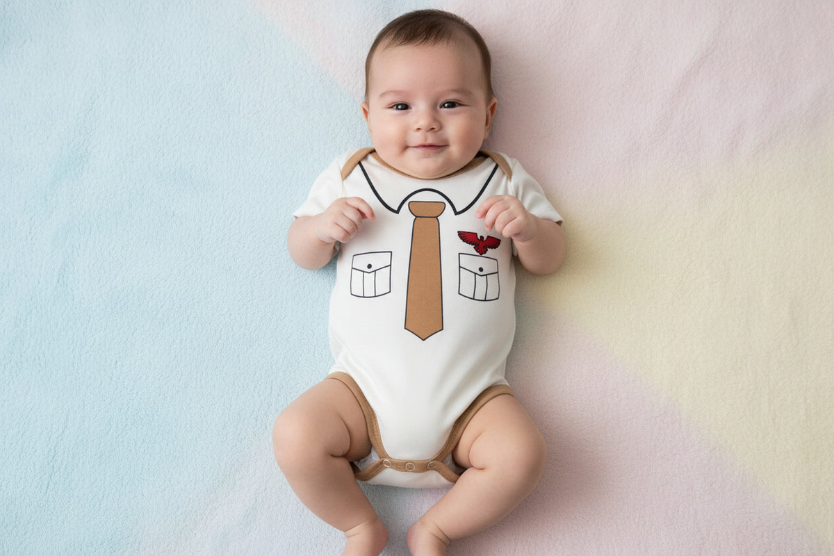 Haya's Baby Printed Romper 0-3M