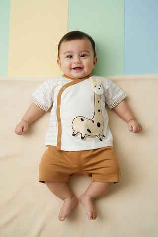 Baby Boy Giraffe T-Shirt & Shorts Set 6-9M