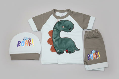 Haya's Baby Dino ROAR 3-Piece Set 0-3M