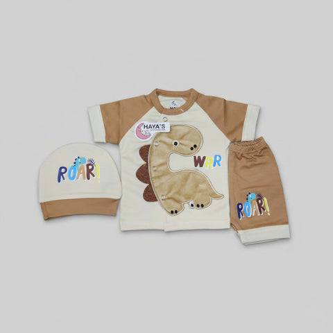 Haya's Baby Dino ROAR 3-Piece Set 0-3M