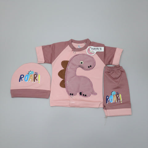 Haya's Baby Dino ROAR 3-Piece Set 0-3M