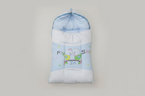 Baby Sleeping Bag - Fly Sky In Blue Birds Print