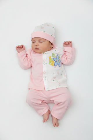 Baby Star 3-Piece Set (Shirt + Pants + Cap) Newborn