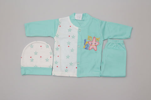 Baby Star 3-Piece Set (Shirt + Pants + Cap) Newborn