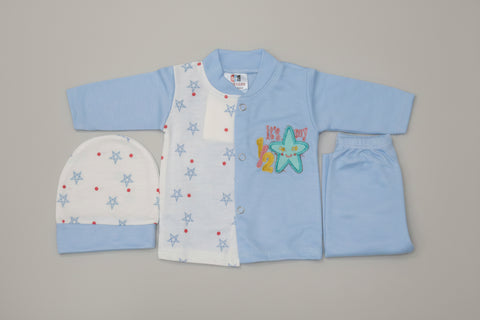 Baby Star 3-Piece Set (Shirt + Pants + Cap) Newborn
