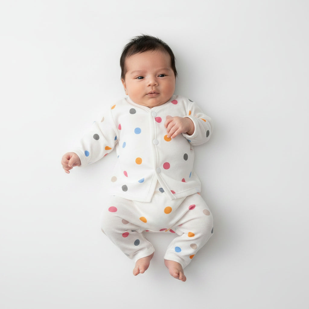 Mimi Muno Baby Polka Dot 2-Piece Set (Shirt + Pants) Newborn