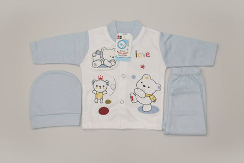 Baby Born Love Bear 3-Piece Set (Shirt + Pants + Cap) Newborn