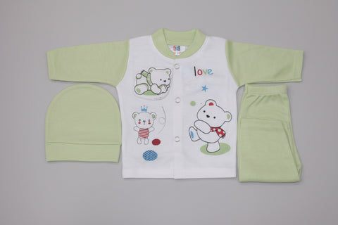 Baby Born Love Bear 3-Piece Set (Shirt + Pants + Cap) Newborn