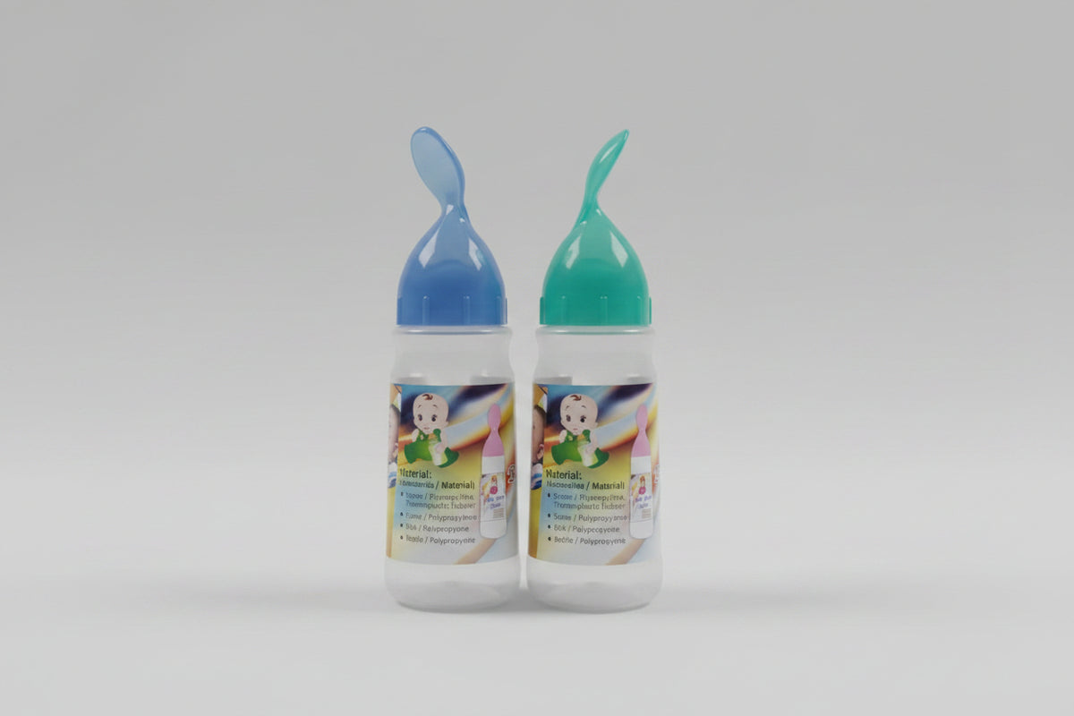 Baby Spoon Feeder Set - 2 Pack (Blue & Green)