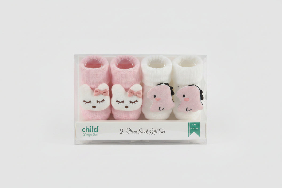 Childs 2-Piece Baby Sock Gift Set – Bunny & Penguin