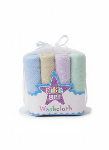 Kiddle 8-Piece Baby Washcloth Set - Soft & Colorful