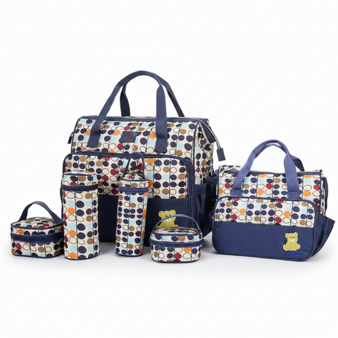 Baby Diaper Bag Set No. 33822 – Polka Dot Tote