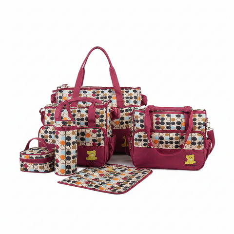 Baby Diaper Bag Set No. 33822 – Polka Dot Tote