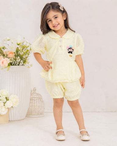 Baby Girl Fancy 2 Piece Top & Shorts Set – 1 to 5 Years