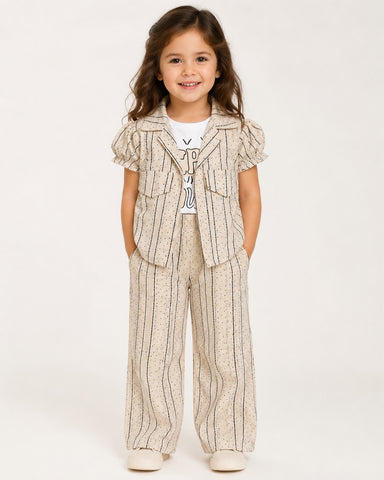 Baby Girl Striped 2 Piece Shirt & Trouser Set – 1 to 5 Years