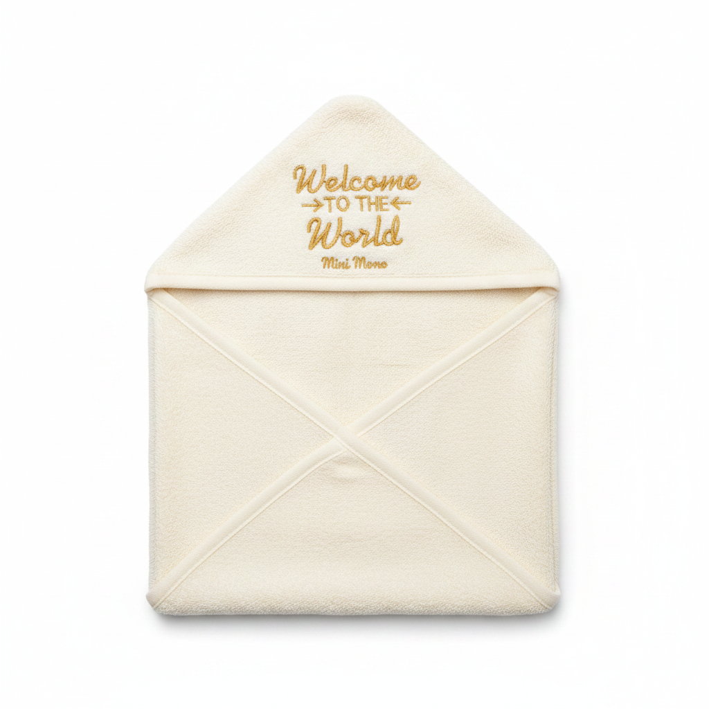 Mini Mono Baby Wrapping Sheet in Cream