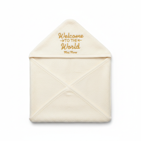 Mini Mono Baby Wrapping Sheet in Cream