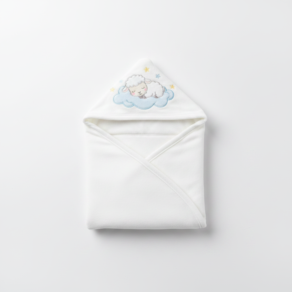 Baby Wrapping Sheet in White