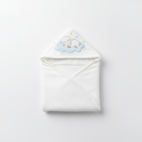 Baby Wrapping Sheet in White
