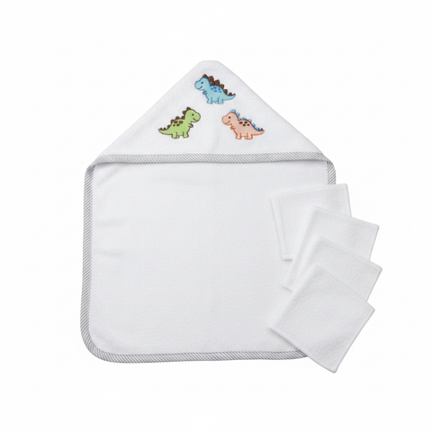 Baby Wrapping Sheet with Dinosaur embroidery