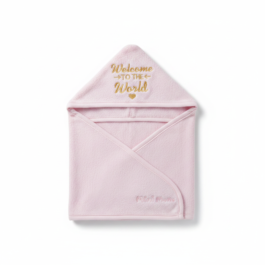 Mini Mono Baby Wrapping Sheet in Light Pink
