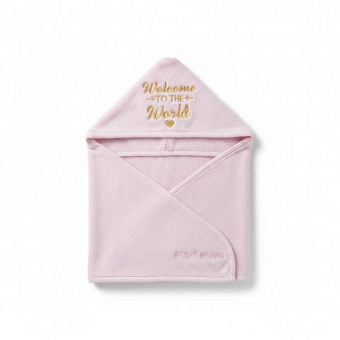 Mini Mono Baby Wrapping Sheet in Light Pink