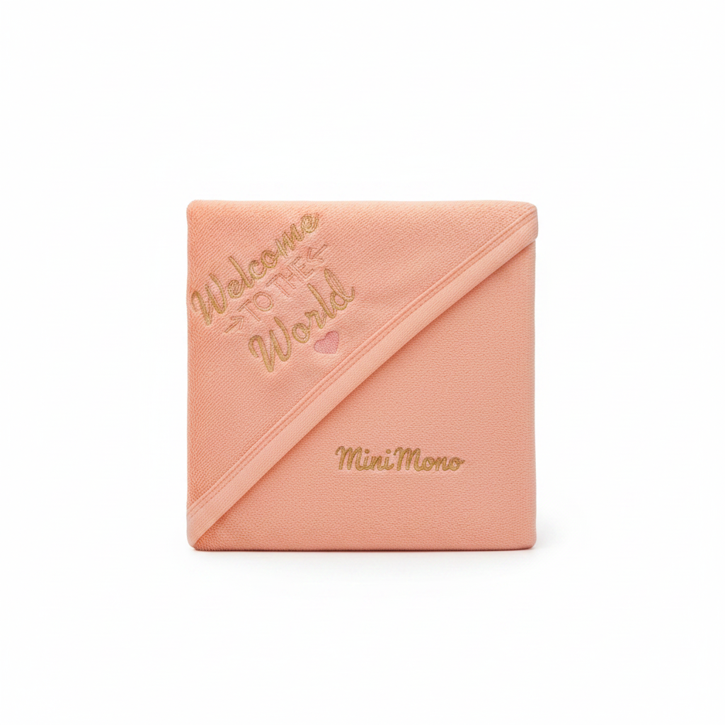 Mini Mono Baby Wrapping Sheet in Peach