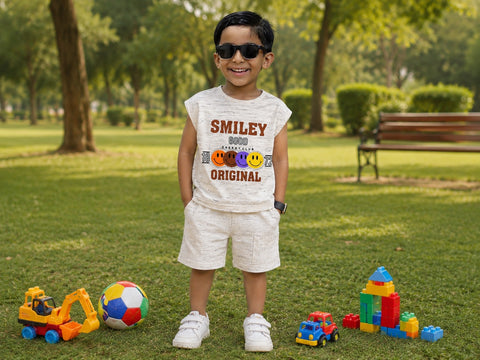 Cute Smiley Summer Outfit for Baby Boys