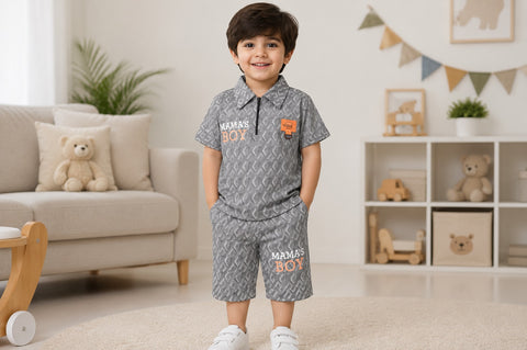 Mama's Boy Premium China Fabric Summer Co-Ord Set (1-4 Years)