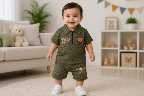 Mama's Boy Premium China Fabric Summer Co-Ord Set (1-4 Years)